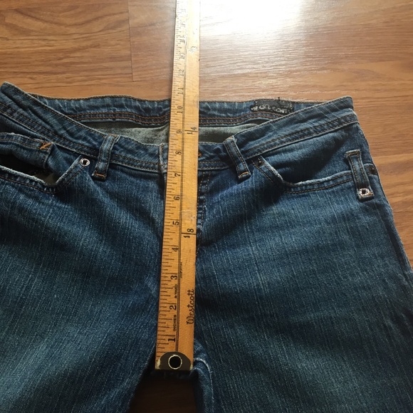 Volcom Blue Distressed Ripped Cropped Jeans Size 7 - Picture 8 of 10